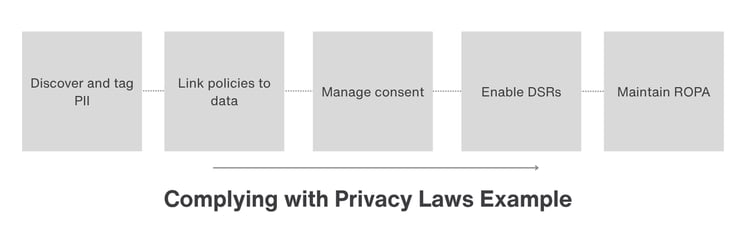 Complying with privacy laws. Example