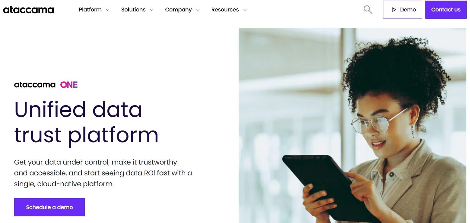 Ataccama ONE Homepage