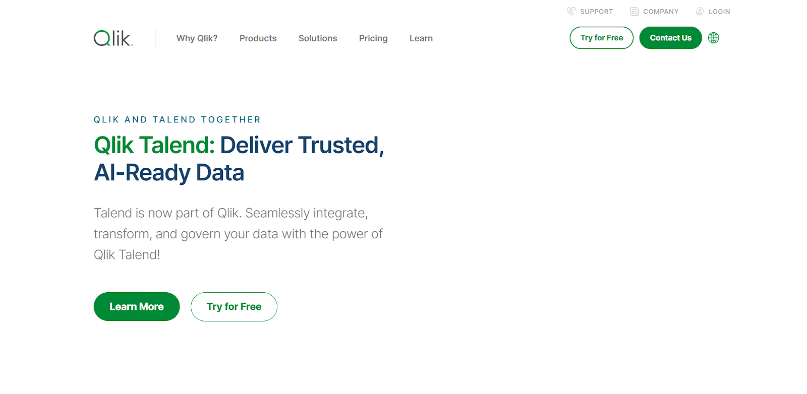 Talend&nbsp;homepage