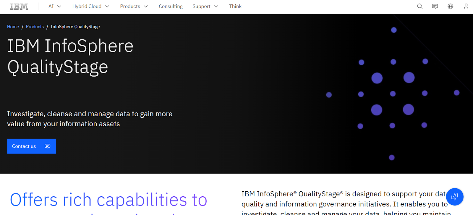 IBM InfoSphere QualityStage homepage