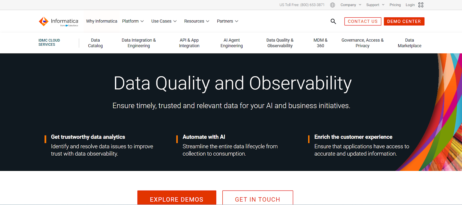 Informatica Data Quality homepage