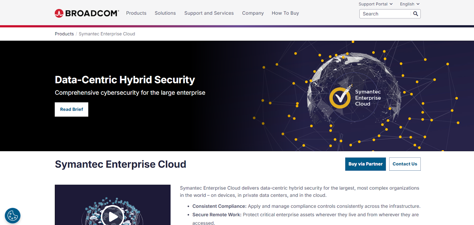 Symantec homepage