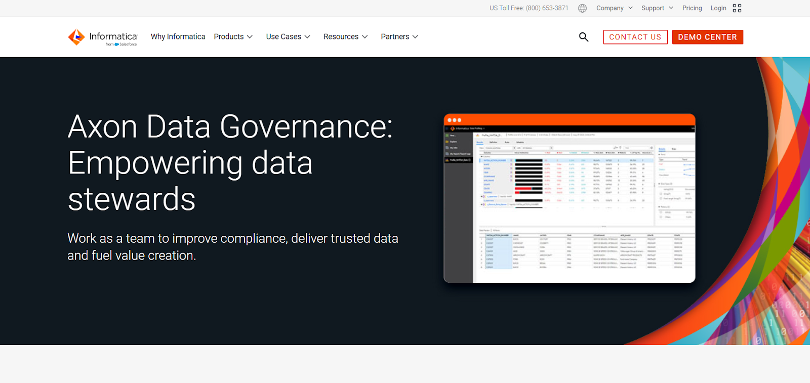 Informatica Axon homepage