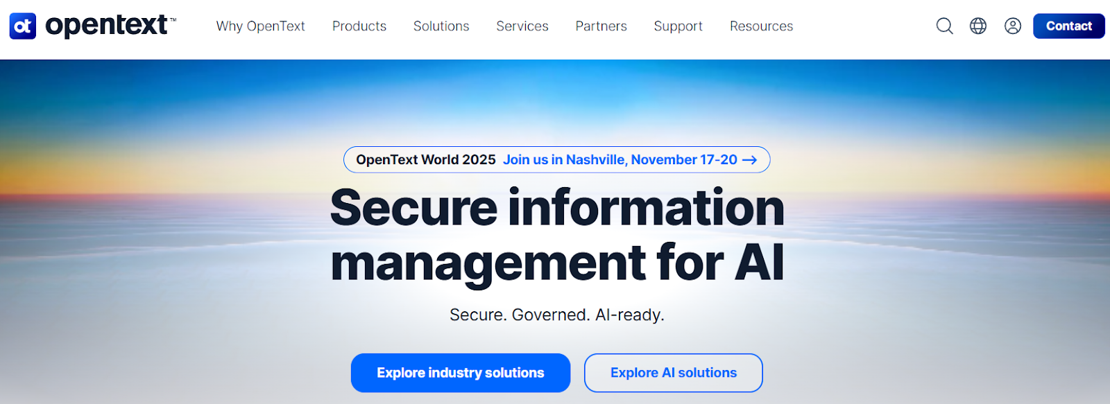 OpenText Homepage