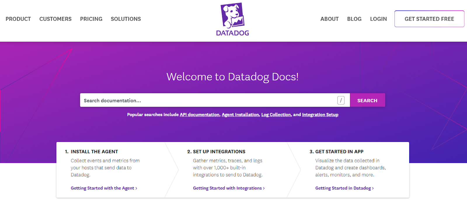 Datadog Data Observability Homepage