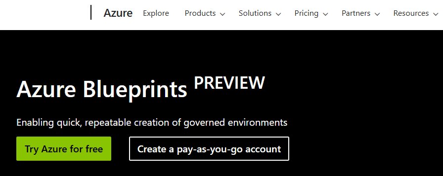 Azure Policy & Blueprints Homepage