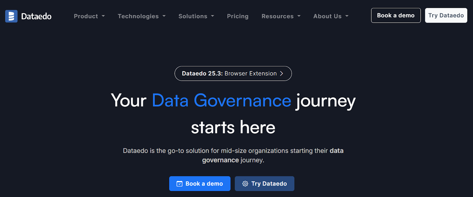 Dataedo Homepage